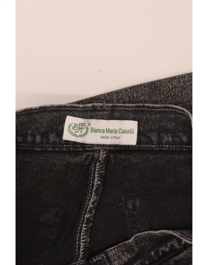 Bianca Maria Caselli Damskie jeansy Bootcut IT 42 Medium W27 L30 Czarna bawełna