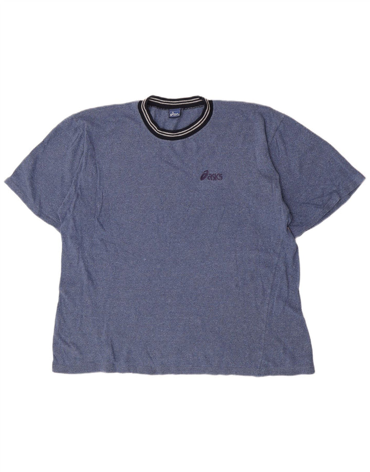 Męski T-shirt Asics, duży, niebieski, nakrapiany