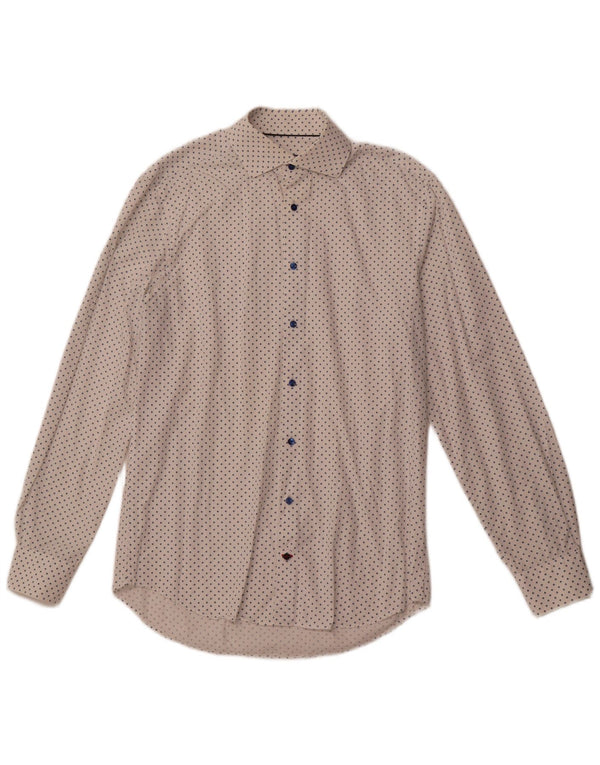 Męska dopasowana koszula TOMMY HILFIGER rozmiar 39 15 1/2 średnia biała geometryczna