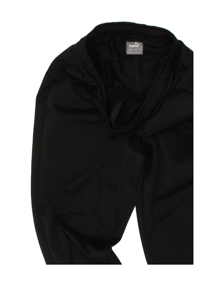 PUMA Boys Tracksuit Trousers 7-8 Years Black Polyester Vintage Puma and Second-Hand Puma from Messina Hembry 
