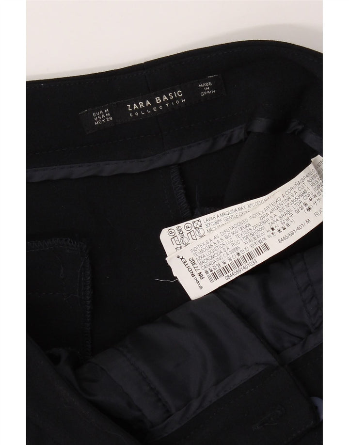 ZARA Womens Slim Chino Trousers Medium W32 L26 Black Colourblock Polyester Vintage Zara and Second-Hand Zara from Messina Hembry 