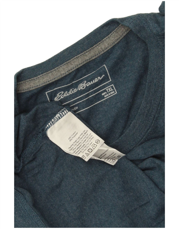 EDDIE BAUER Męska koszulka T-shirt XL, niebieska, bawełniana