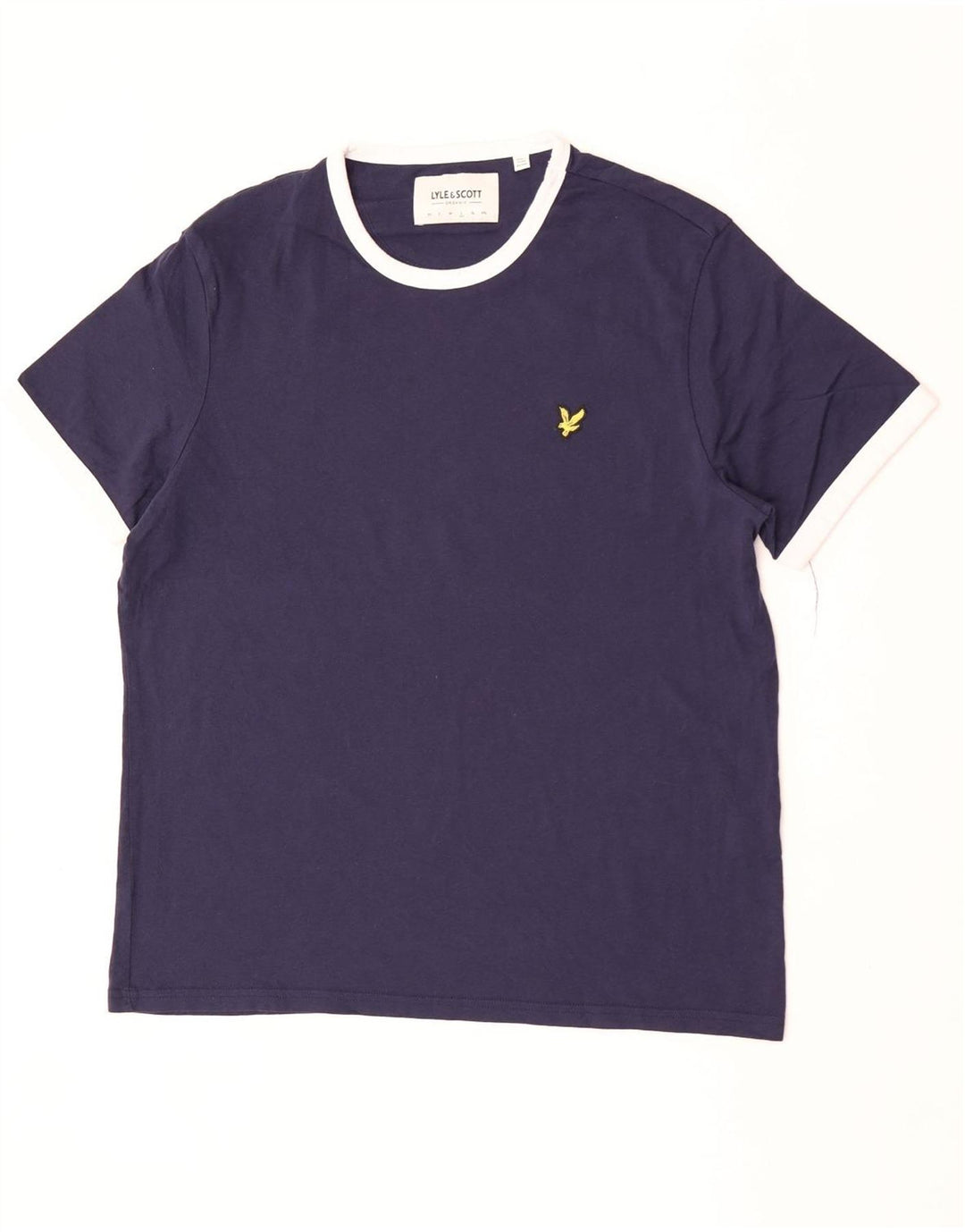 T-shirt męski Lyle & Scott, duży, granatowy, z blokami kolorów