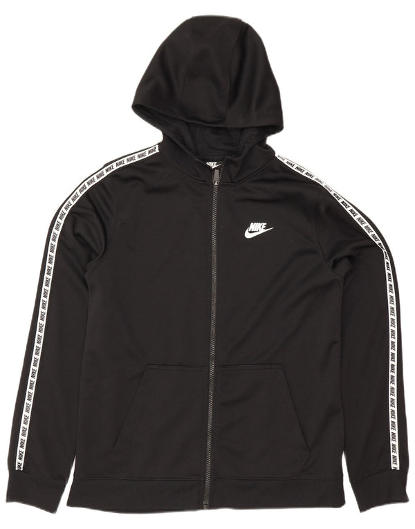 Chłopięcy sweter z kapturem i zamkiem błyskawicznym Nike 13-14 lat XL, czarny, blok kolorów