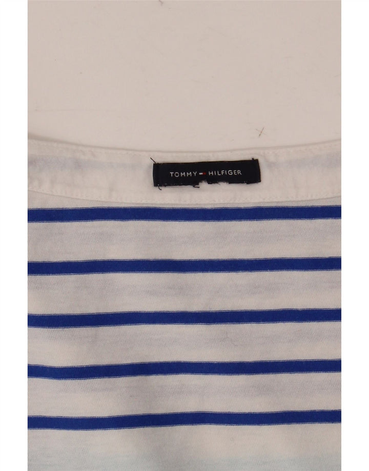 Damski top TOMMY HILFIGER z rękawem 3/4 UK 12 w średnie niebieskie paski