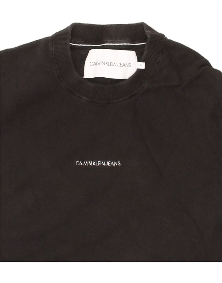 CALVIN KLEIN JEANS Womens Sweatshirt Jumper UK 14 Medium Black Cotton Vintage Calvin Klein Jeans and Second-Hand Calvin Klein Jeans from Messina Hembry 