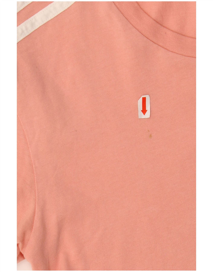 Damska koszulka oversize ADIDAS o krótkim kroju, UK 6 XS, różowa, bawełniana