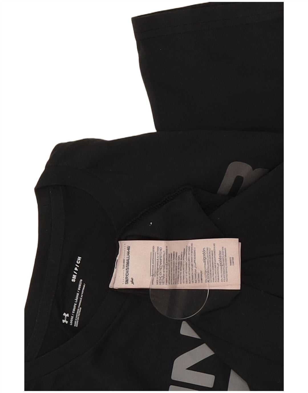Męski T-shirt z grafiką Under Armour, mały, czarny, bawełniany