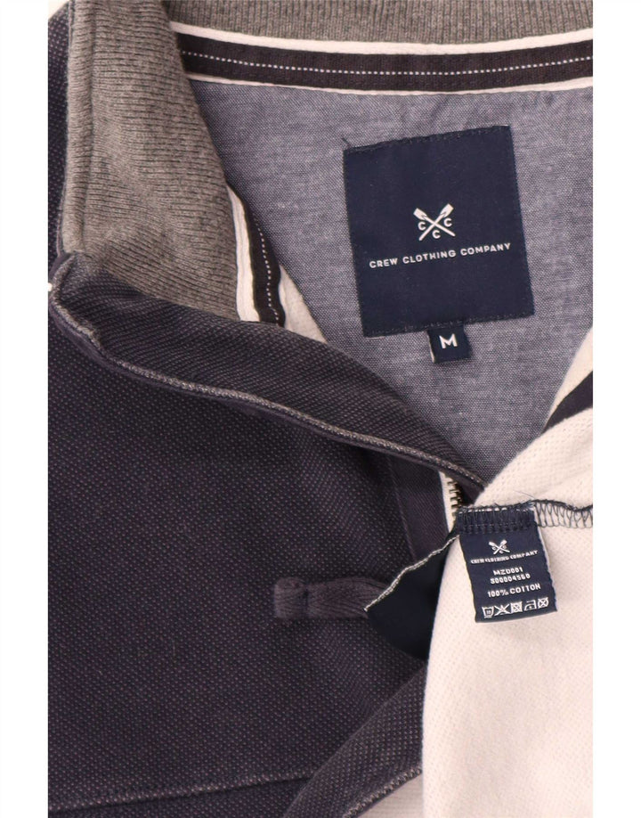 Crew Clothing Męska bluza z zamkiem błyskawicznym, sweter, średni granatowy, bawełniany