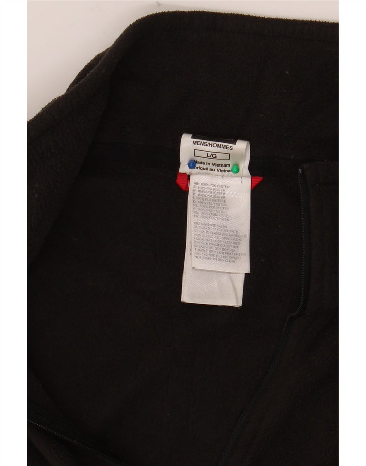 Męski sweter polarowy THE NORTH FACE z zamkiem błyskawicznym, duży, czarny, poliestrowy