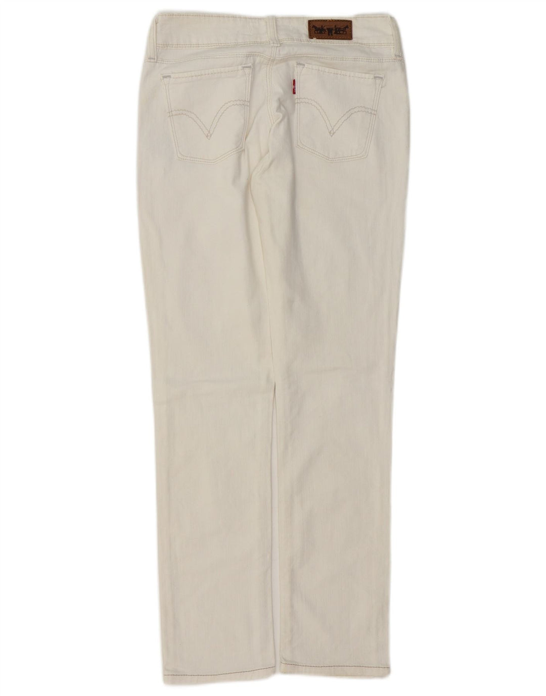 Damskie jeansy Levi's 571 Slim W28 L30 Biała bawełna