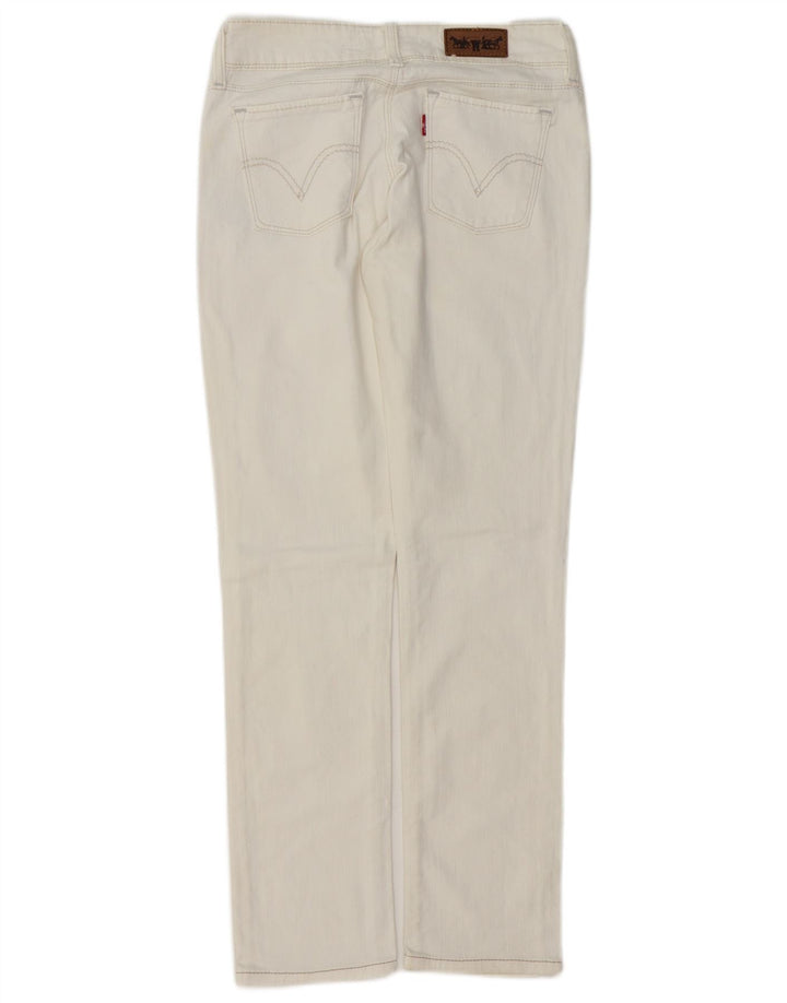 Damskie jeansy Levi's 571 Slim W28 L30 Biała bawełna