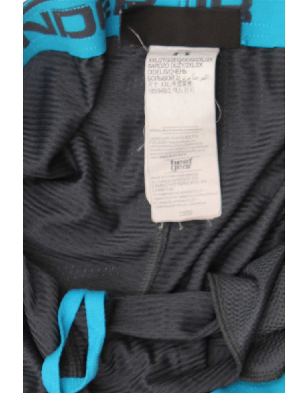 Męskie spodenki sportowe Under Armour 2XL, szary poliester z blokami kolorów