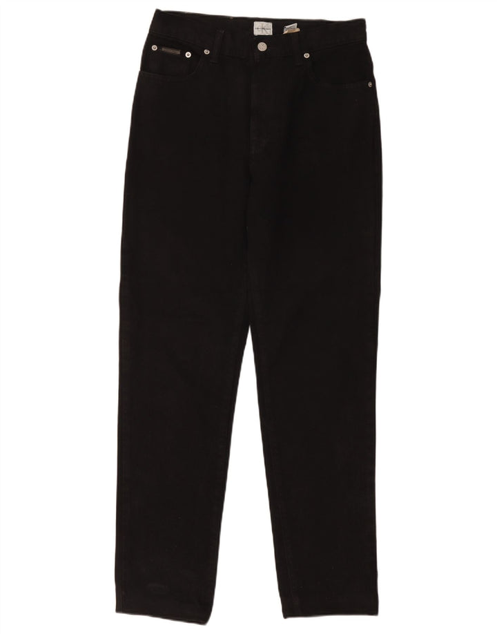 Damskie proste dżinsy Calvin Klein US 8 Medium W30 L29 Czarna bawełna