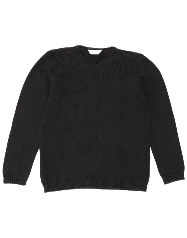 Marks & Spencer Damski sweter oversize z okrągłym dekoltem, UK 10, mały, czarny