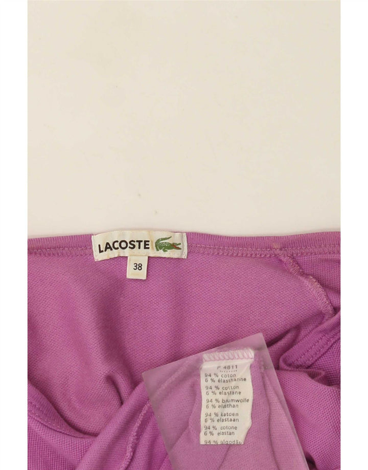 T-shirt damski Lacoste, rozmiar 38, średni fiolet, bawełna
