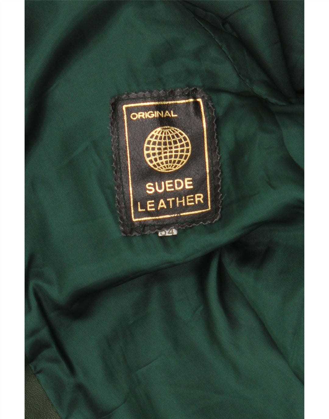 Vintage damska krótka skórzana kurtka wojskowa IT 54 3XL zielona skóra