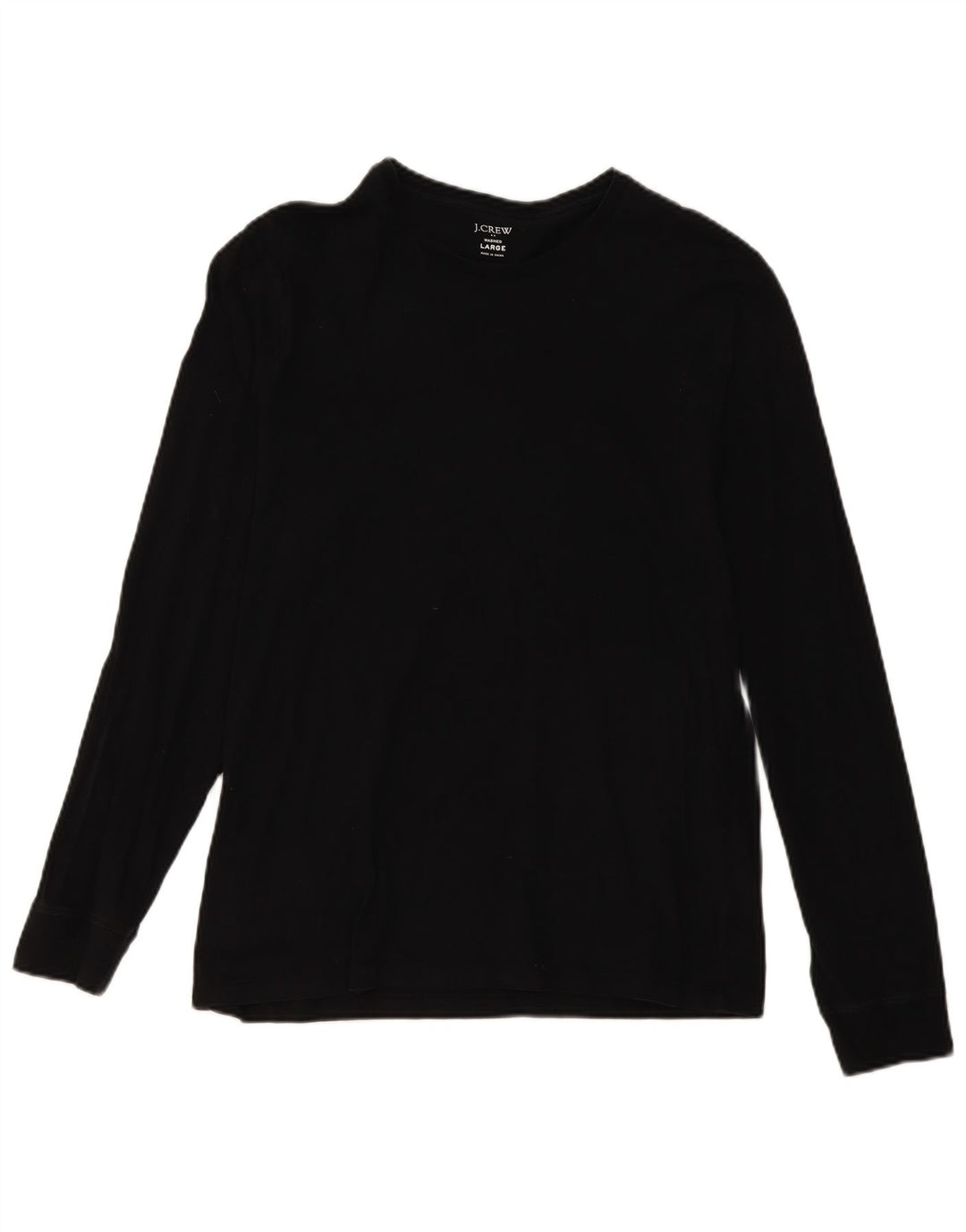 Top damski J. CREW z długim rękawem, UK 16, duży, czarny, bawełniany