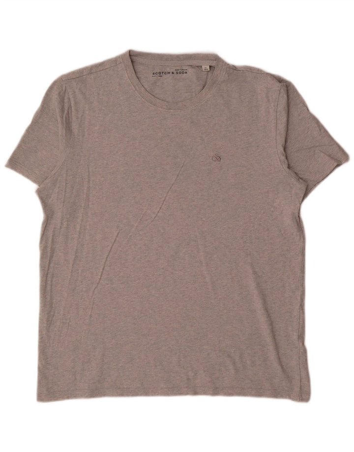Koszulka męska Scotch & Soda Top XL, szara, nakrapiana