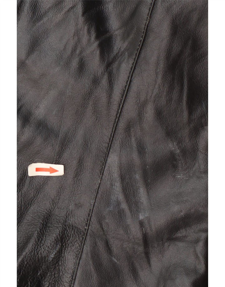 Damska kurtka skórzana vintage IT 48 XL w kolorze czarnym