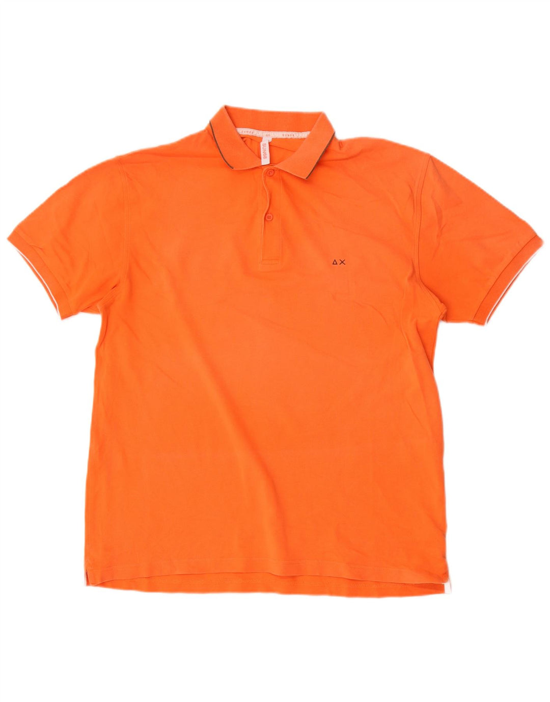 Męska koszulka polo Sun68 2XL Pomarańczowa, bawełniana