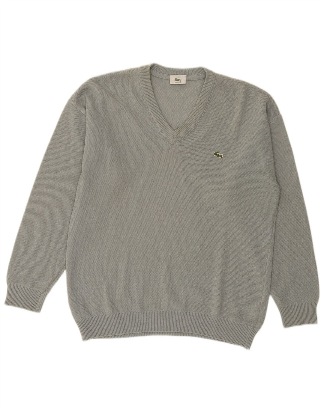 Lacoste Męski sweter z dekoltem w kształcie litery V, rozmiar 3, mały, zielony, wełniany