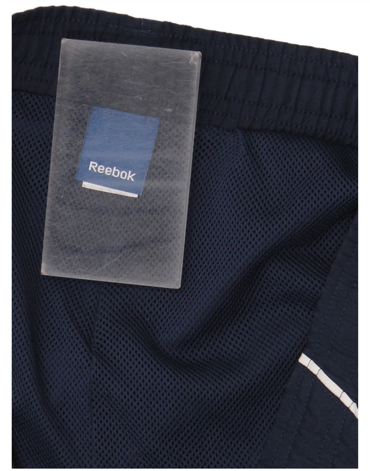 Męskie spodnie dresowe Reebok Joggers, małe, granatowe, z blokami kolorów