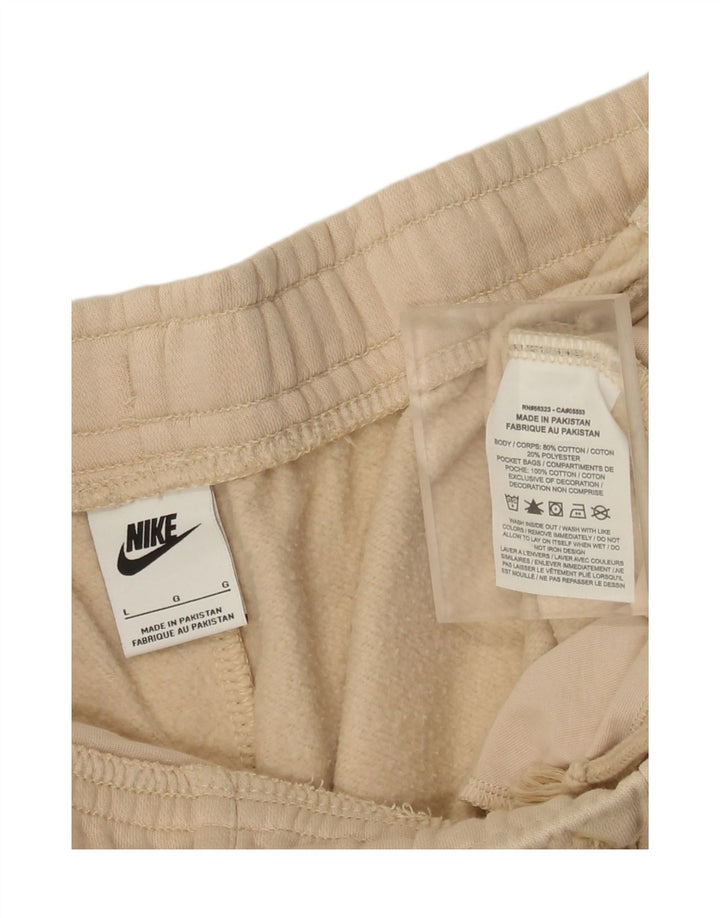 Męskie spodenki sportowe Nike, duże, beżowe, bawełniane