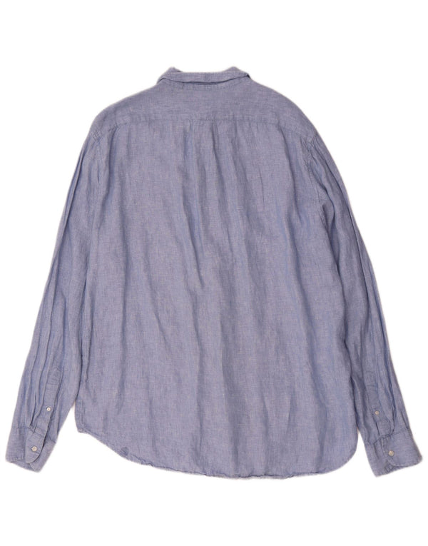 Koszula męska J. Crew Tall Classic Fit XL, niebieska lniana