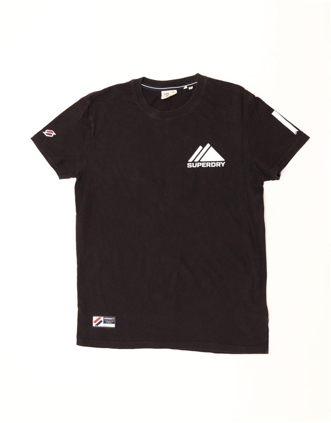 Męski T-shirt z grafiką Superdry, bawełniany, średni czarny