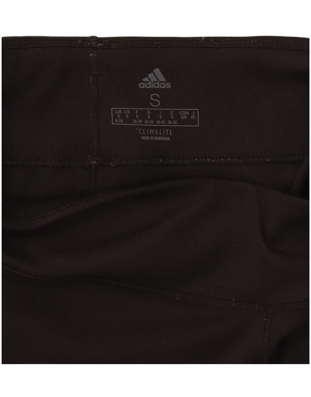 Damskie legginsy Adidas Climalite UK 8/10, małe, czarne, poliestrowe