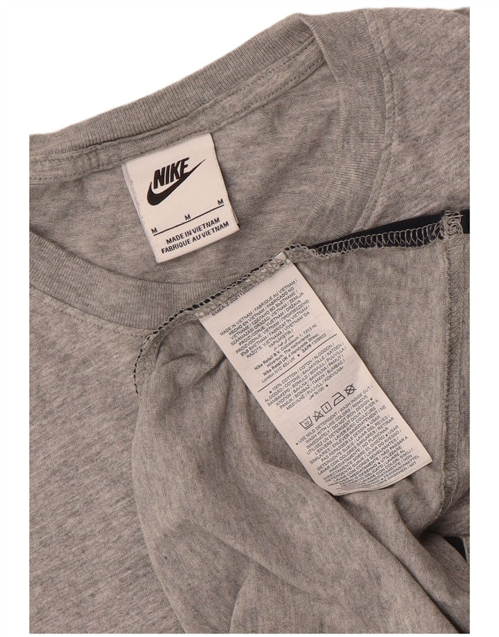 Męska koszulka z grafiką Nike, bawełniana koszulka w kolorze średniej szarości