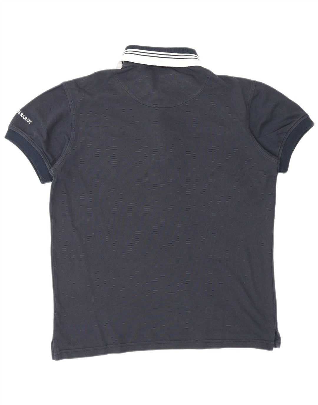TRUSSARDI Mens Polo Shirt Medium Navy Blue