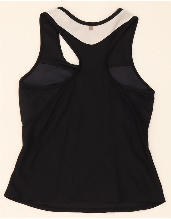 Damska kamizelka Nike Dri Fit Top UK 8/10 Mały czarny nylon z blokami kolorów