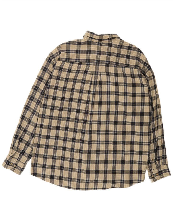 Męska koszula flanelowa Timberland XL w beżową kratkę, bawełniana
