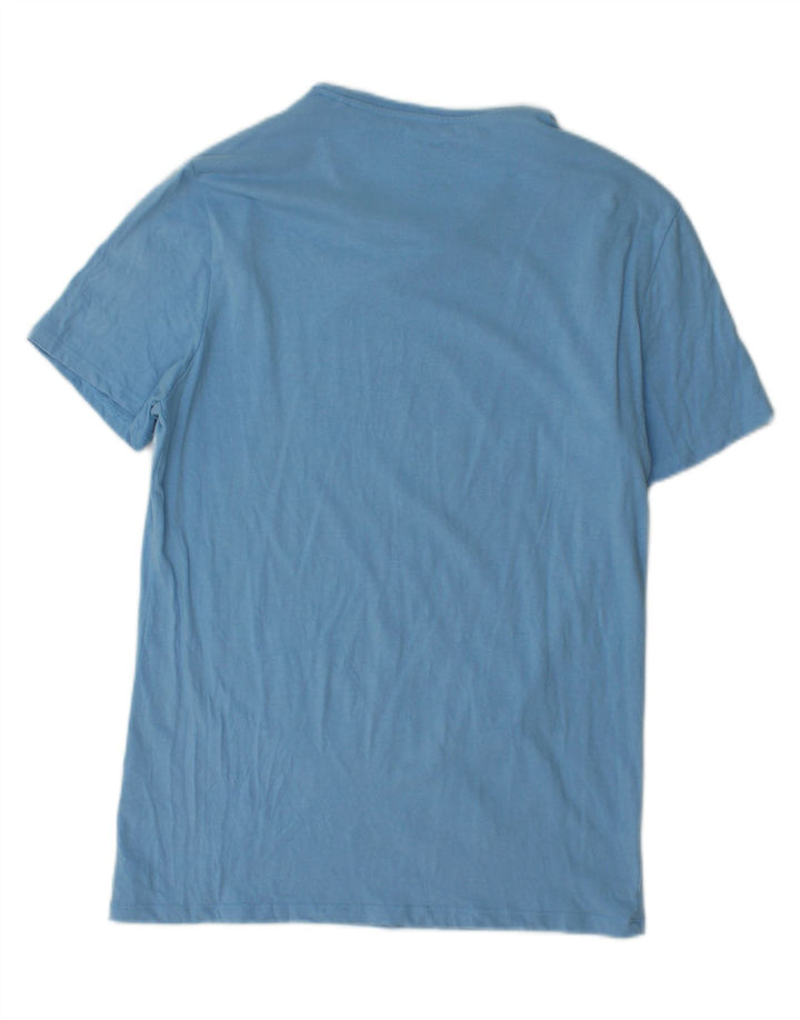 Męski T-shirt Guess z grafiką, średni niebieski