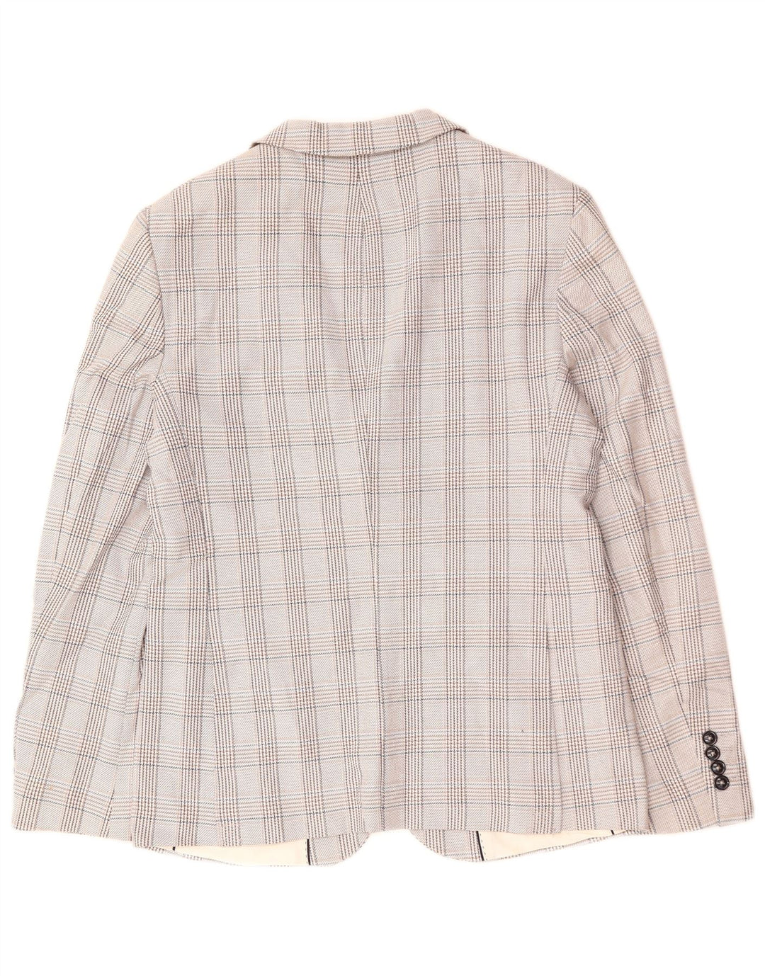 Męska marynarka ZARA zapinana na 2 guziki EU 48 Średnioszary poliester w pepitkę