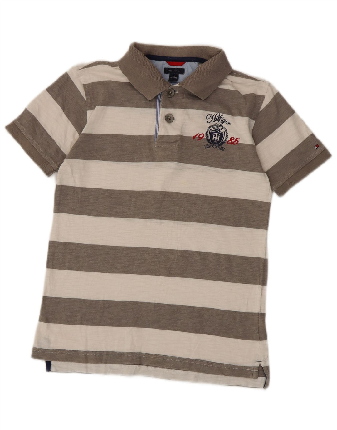 Chłopięca koszulka polo do rugby Tommy Hilfiger 12-13 lat, średnie szare paski