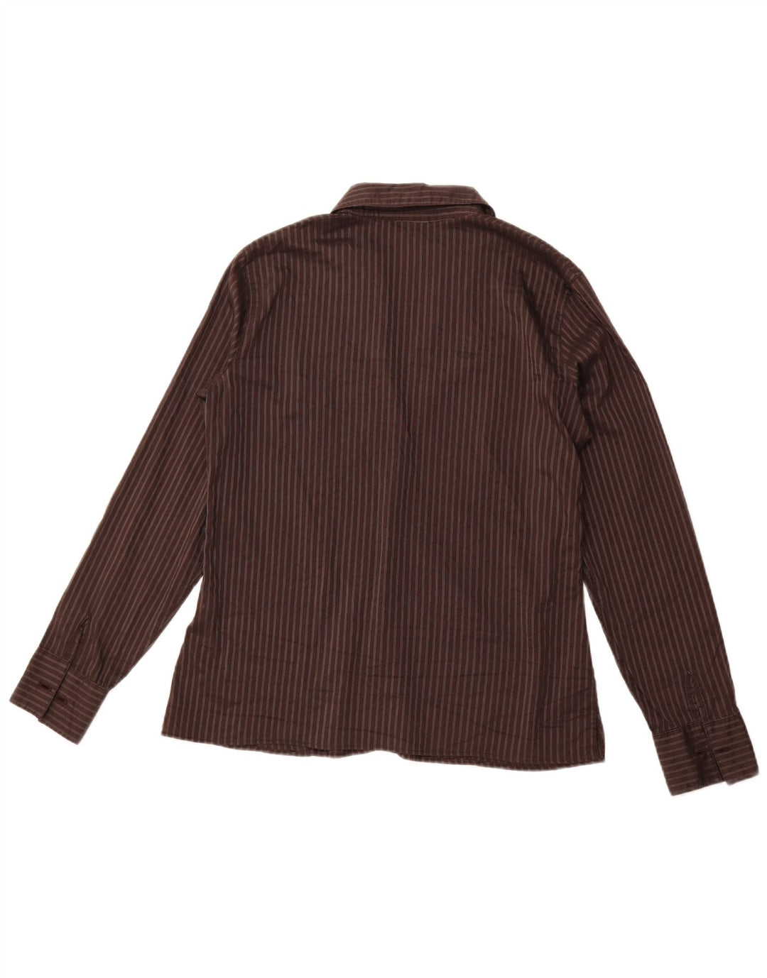 Damska koszula wizytowa TRUSSARDI JEANS UK 16, duża, bawełniana w brązowe paski