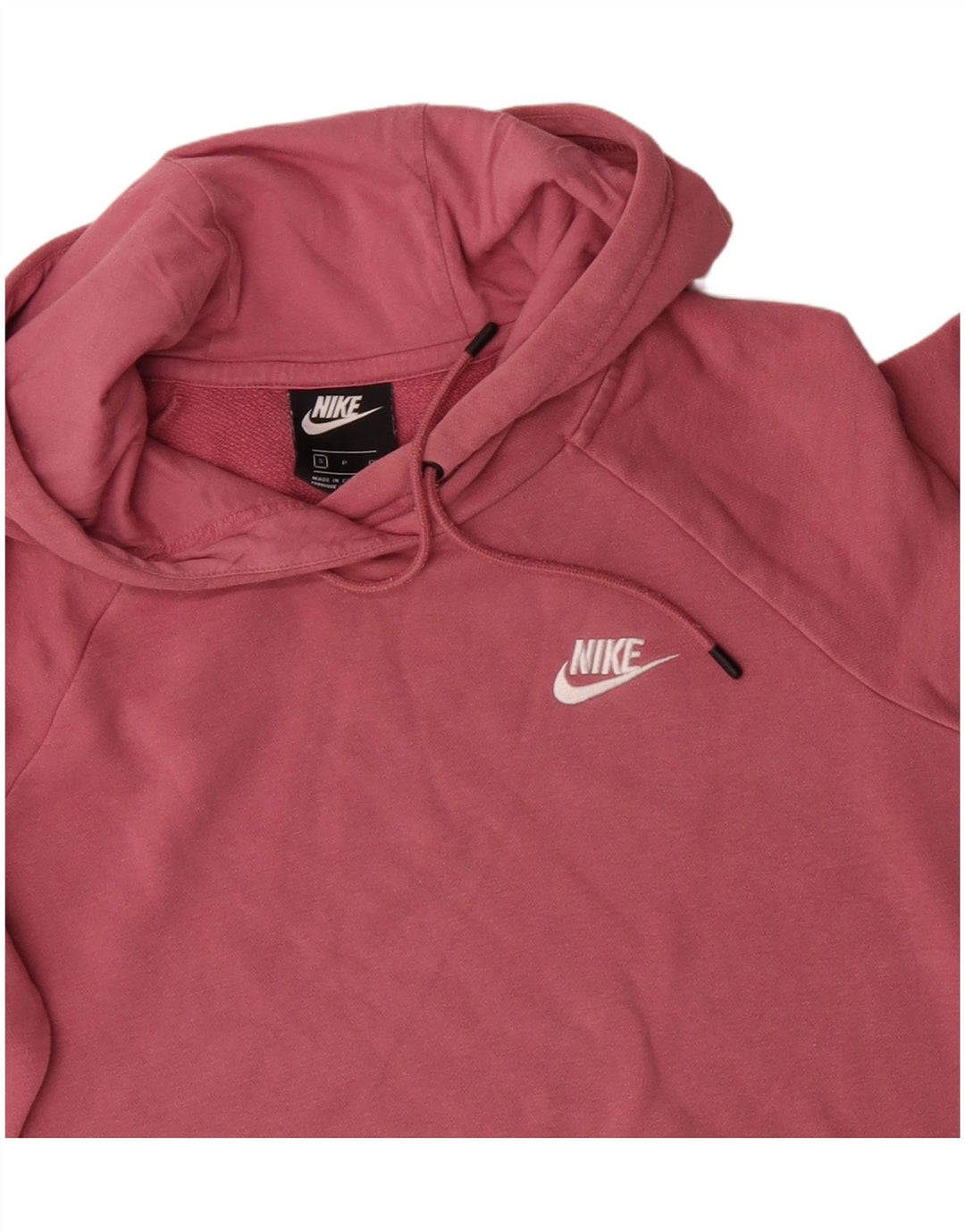 Damski sweter oversize z kapturem Nike UK 10, mały, różowy, bawełniany