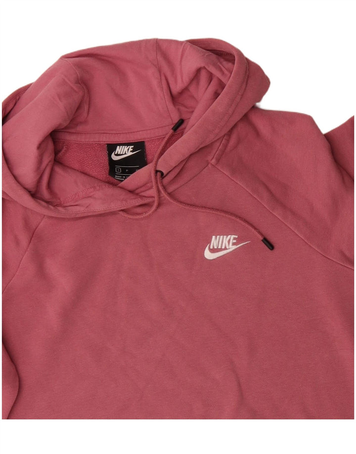 Damski sweter oversize z kapturem Nike UK 10, mały, różowy, bawełniany