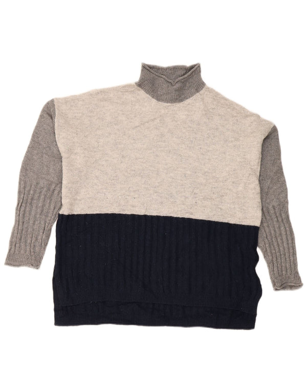 Marks & Spencer Damski sweter z golfem UK 14, średni granatowy