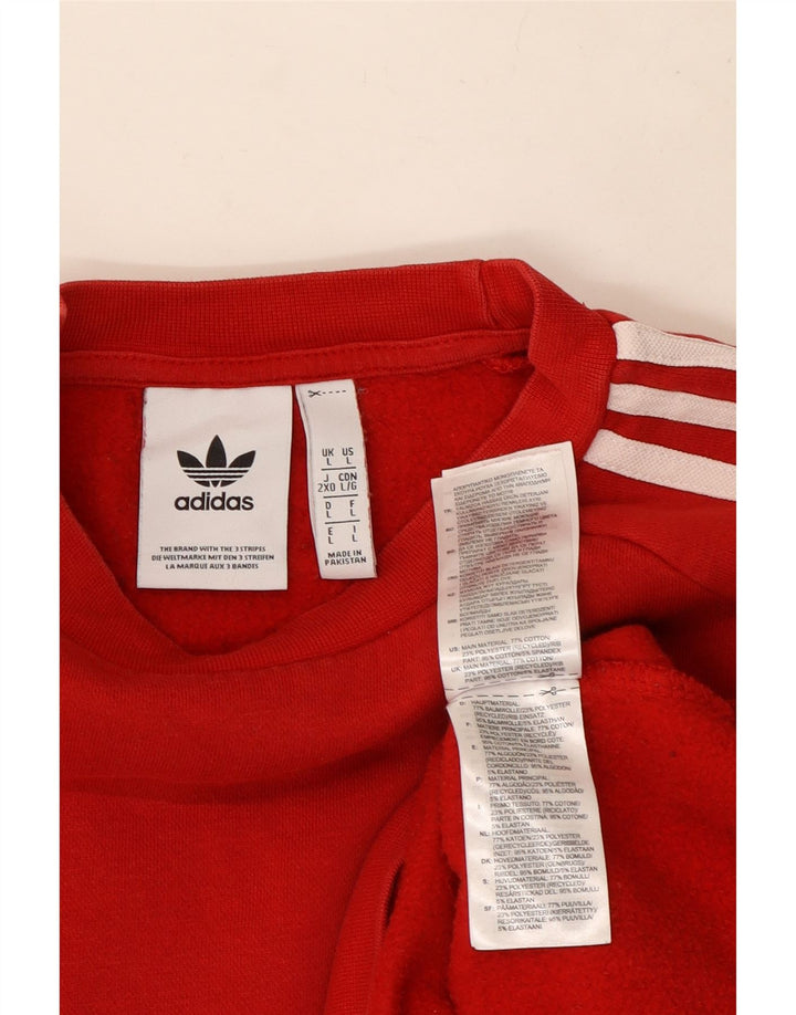 Adidas Męska Bluza Sweter Duża Czerwona Bawełna