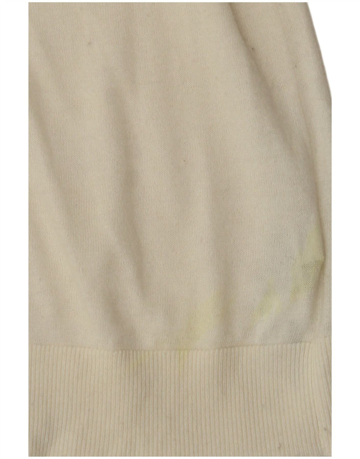 MASSIMO DUTTI Damski sweter z golfem UK 12 Średni biały