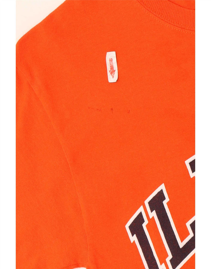 Męski T-shirt z grafiką Champion Illinois, mały, pomarańczowy