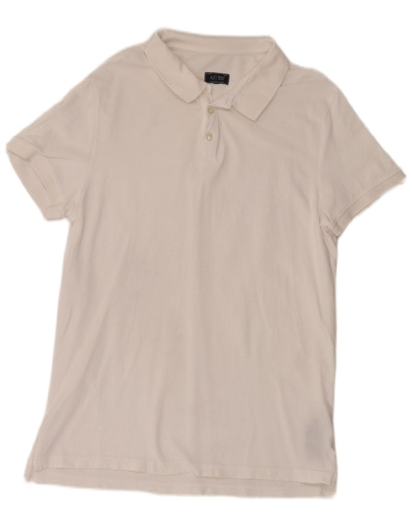Koszulka polo chłopięca Armani Jeans 15-16 lat XL, biała, bawełniana