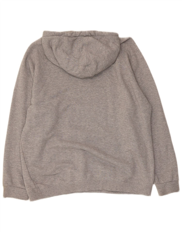 Męska bluza z kapturem Adidas Graphic, średnia szara bawełna