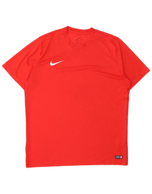Męski T-shirt NIKE Dri Fit, 2XL, czerwony poliester