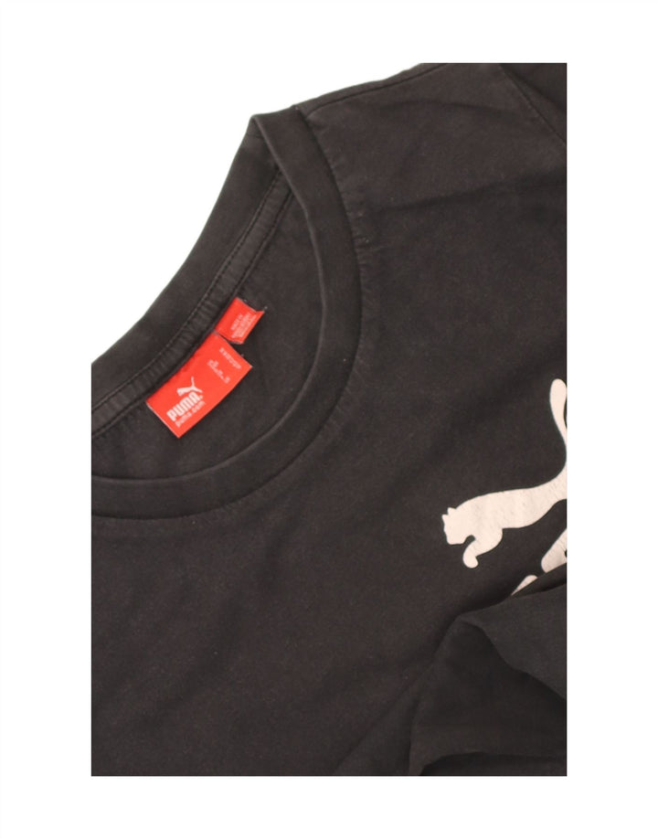 Chłopięcy T-shirt z grafiką Puma, 11-12 lat, czarny