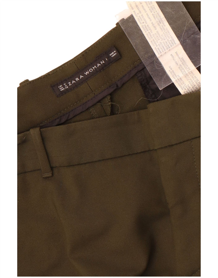Spodnie damskie Zara Slim Chino, średnie W28 L29, bawełna khaki